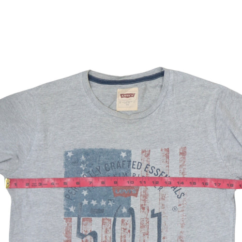 Levi's Boys Grey Long Sleeve 501 Logo T-Shirt Size 16 Years