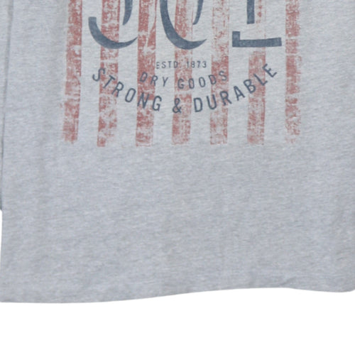 Levi's Boys Grey Long Sleeve 501 Logo T-Shirt Size 16 Years