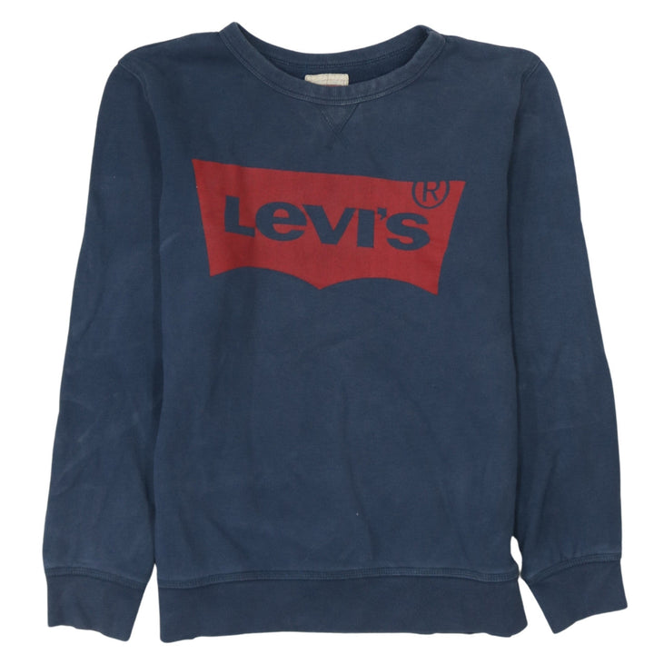 Levi's Boys Blue Pullover Fleece Sweatshirt Size 16 Years Logo Design