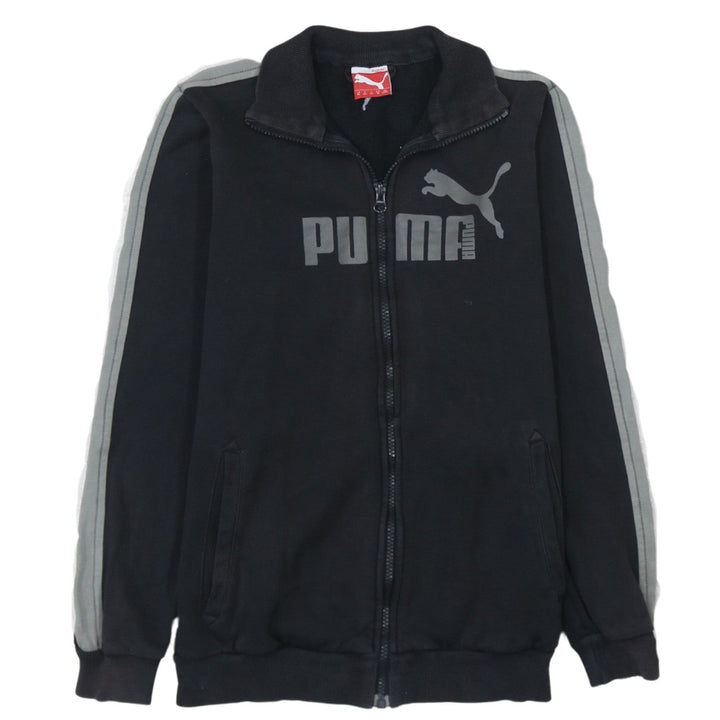 Puma Teens Black Track Jacket XL Full Zip Sports Fleece Regular Fit