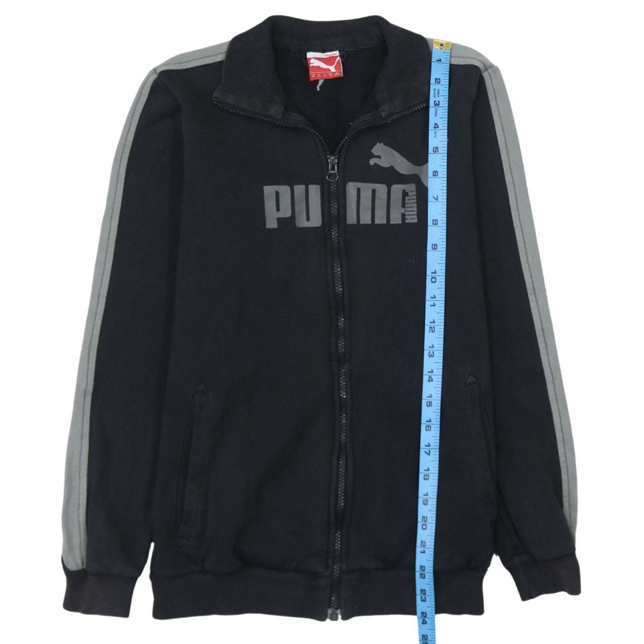 Puma Teens Black Track Jacket XL Full Zip Sports Fleece Regular Fit