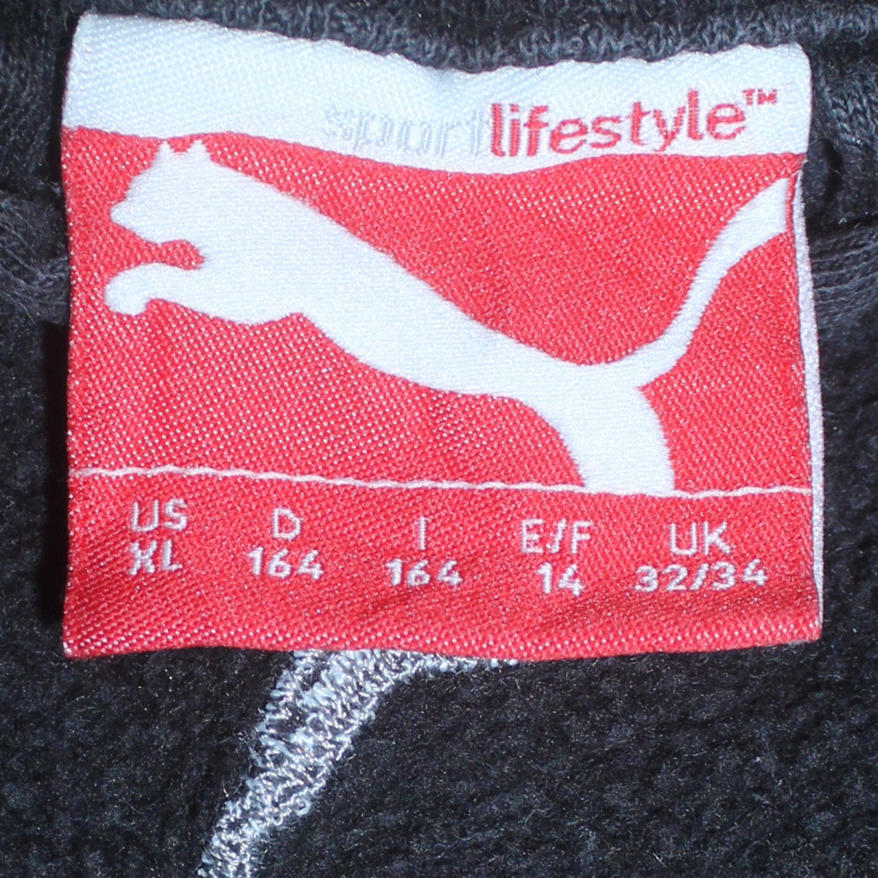 Puma Teens Black Track Jacket XL Full Zip Sports Fleece Regular Fit