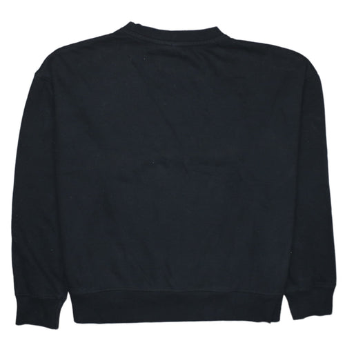 Disney Women's Black Glitter Logo Pullover Sweatshirt Size 10/12