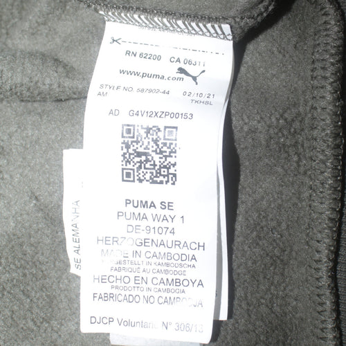 Puma Womens Green Pullover Hoodie Size L Relaxed Fit Sweatshirt