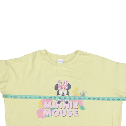 Disney Tu Women’s Yellow Minnie Mouse Pullover Sweatshirt Size 16