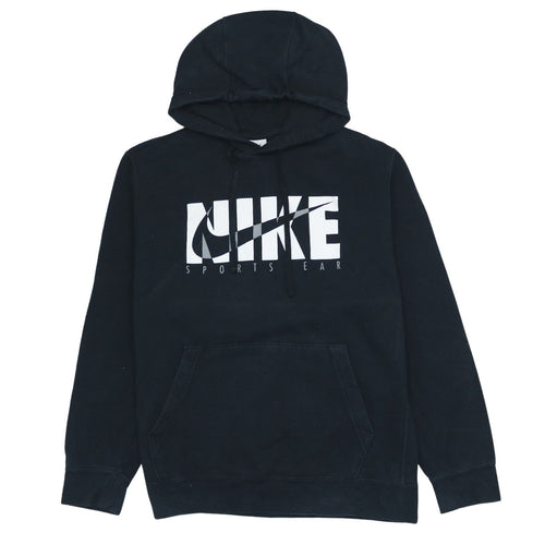 Nike Mens Black Pullover Hoodie L Sportswear Graphic Print