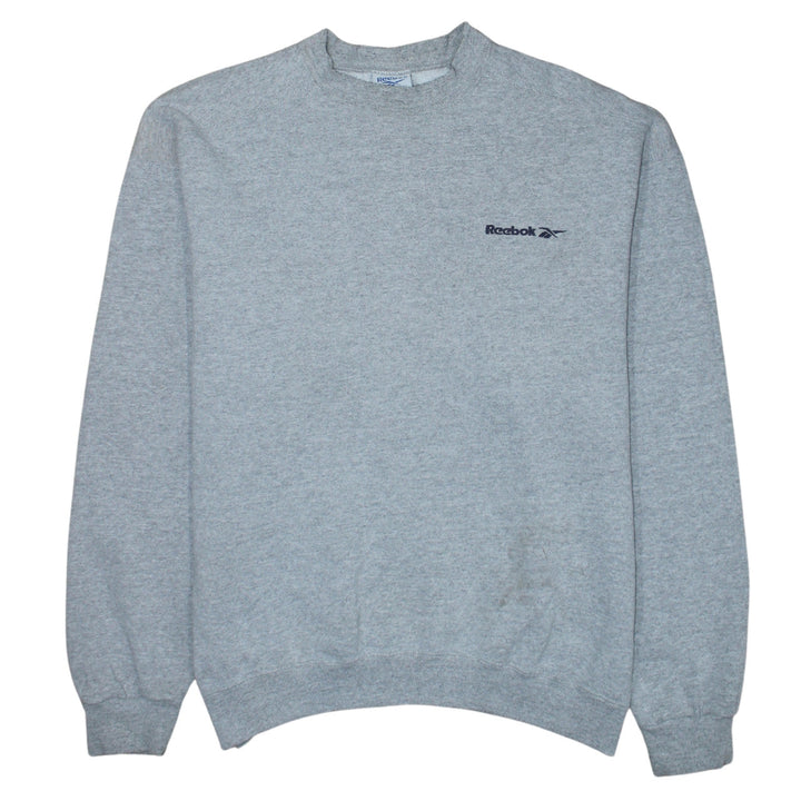 Reebok Men's Grey Regular Fit Crew Neck Sweatshirt M