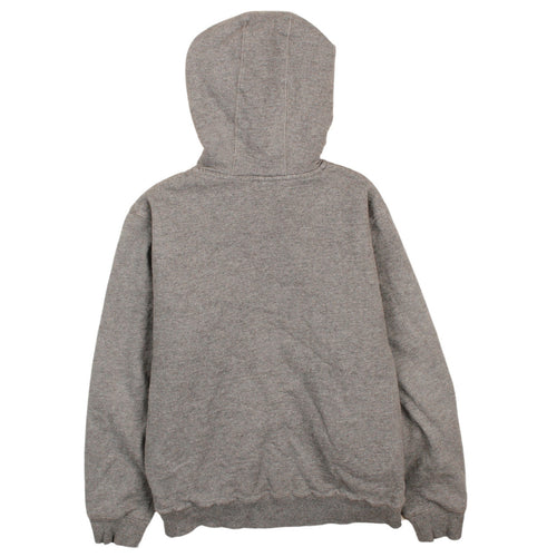 Quiksilver Boys Grey Full Zip Hoodie M 10-12 Sherpa Lined Fleece Sweatshirt