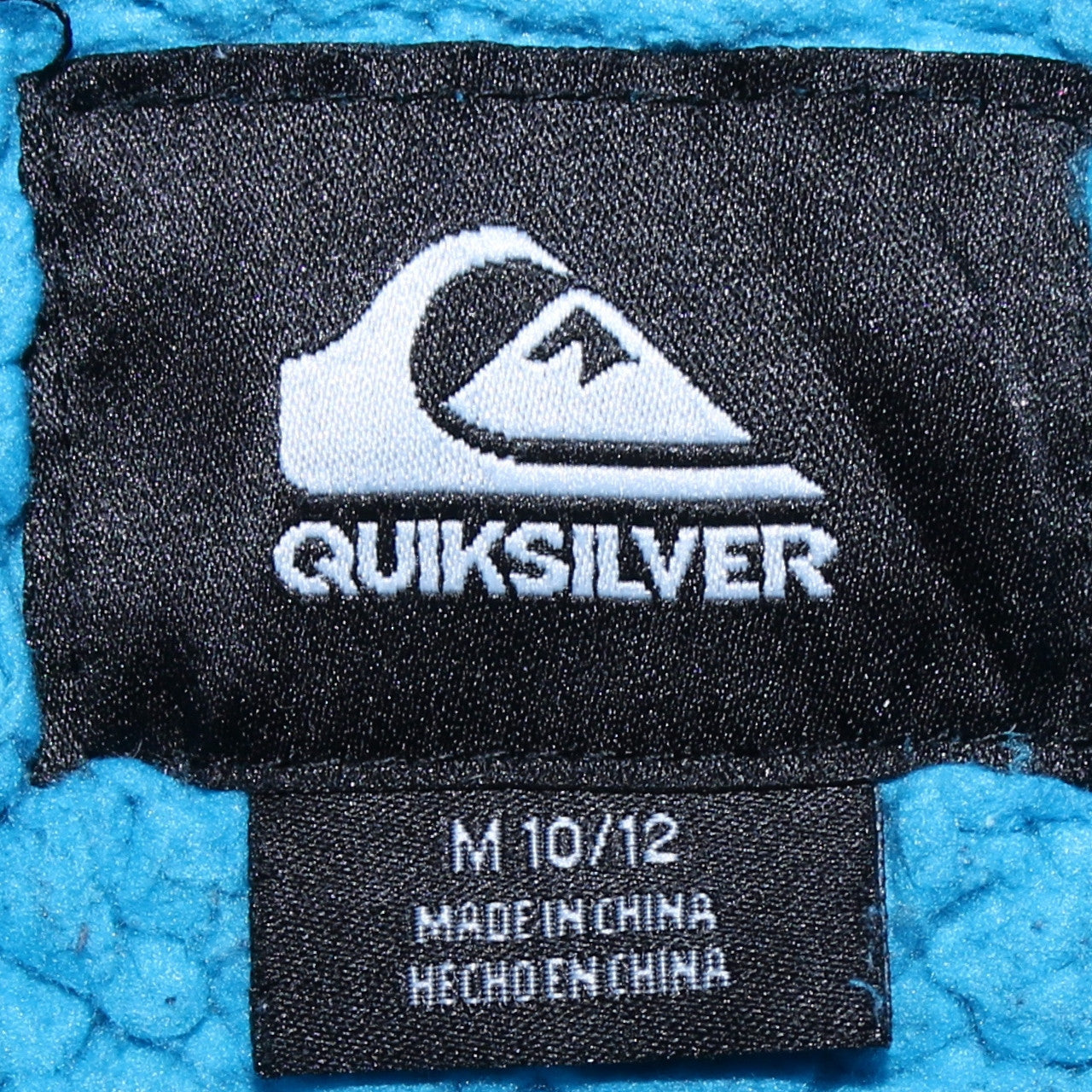 Quiksilver Boys Grey Full Zip Hoodie M 10-12 Sherpa Lined Fleece Sweatshirt