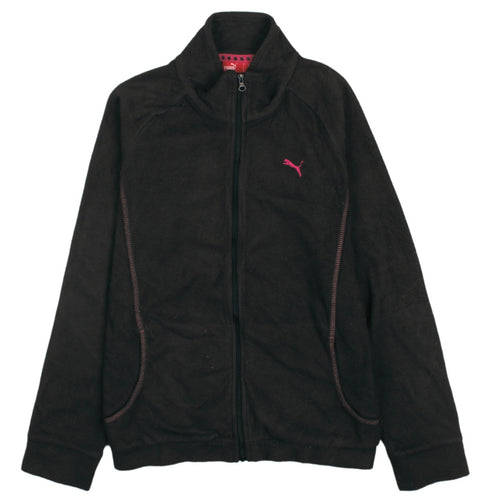 Puma Girls Black Full Zip Fleece Sweatshirt Size 12 L 152