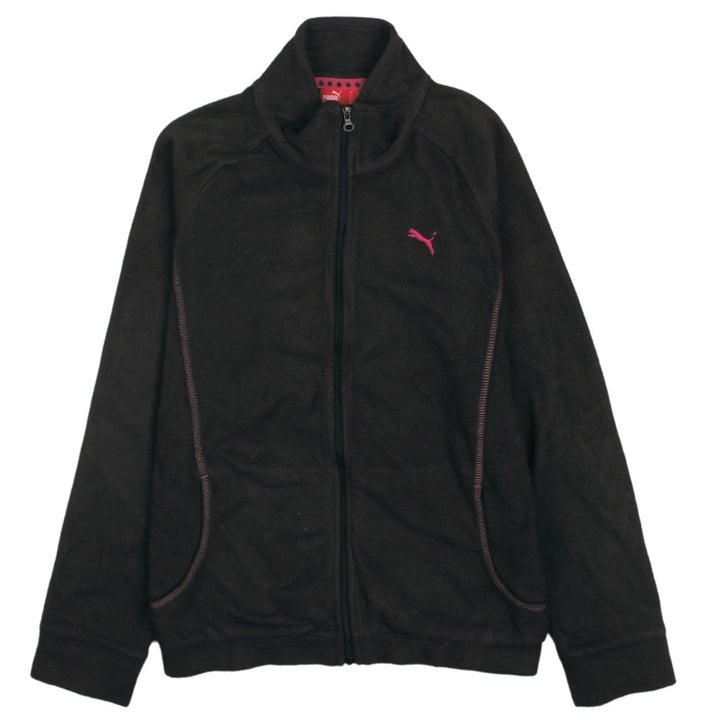 Puma Girls Black Full Zip Fleece Sweatshirt Size 12 L 152