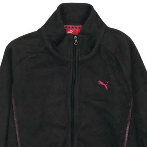 Puma Girls Black Full Zip Fleece Sweatshirt Size 12 L 152