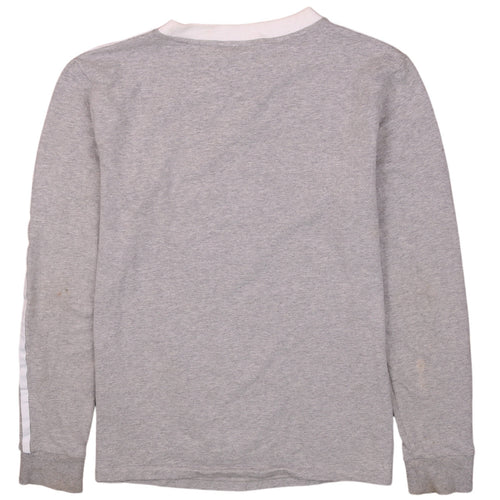 Adidas Women Grey Crew Neck Long Sleeve Pullover Sweatshirt Size 10