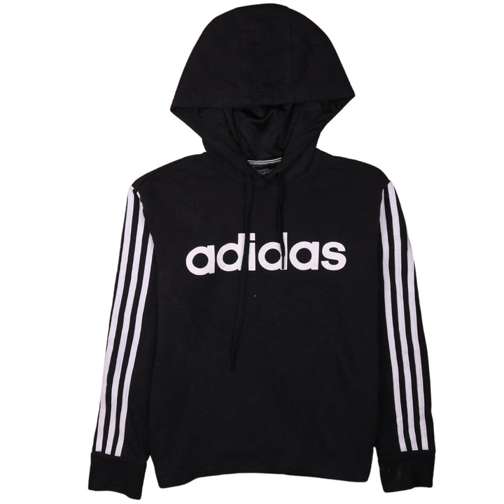Adidas Womens Black Hoodie Size 12-14 Pullover Logo Sportswear