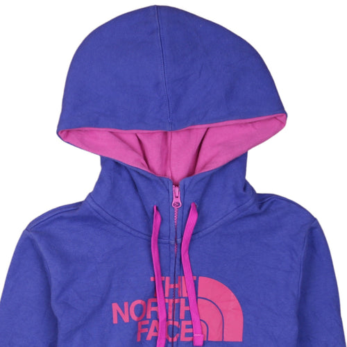 The North Face Womens Blue Pink Full Zip Hoodie Size M