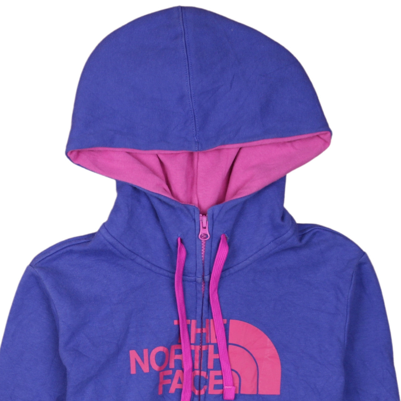 The North Face Womens Blue Pink Full Zip Hoodie Size M