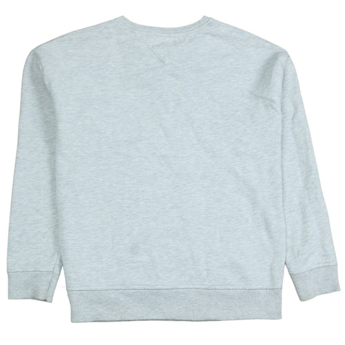 Tommy Jeans Women Grey Crew Neck Pullover Sweatshirt M Cotton