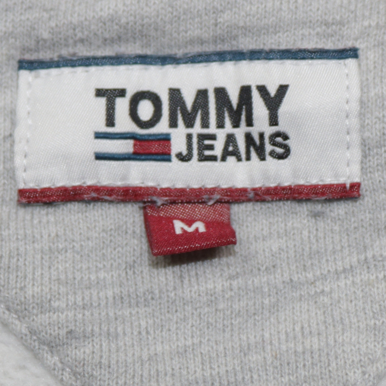 Tommy Jeans Women Grey Crew Neck Pullover Sweatshirt M Cotton