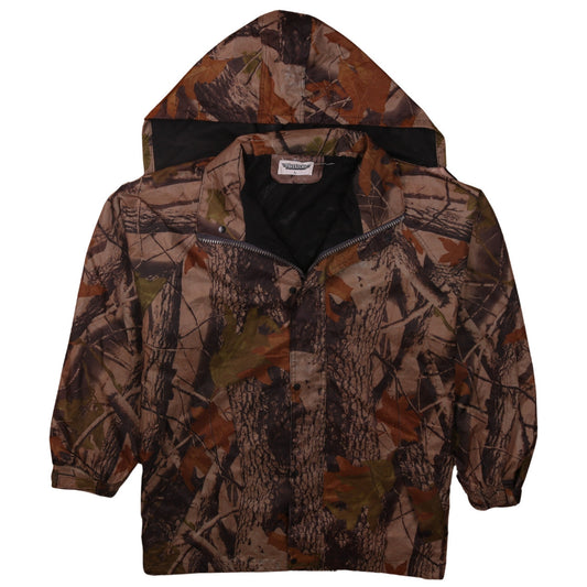 Aviator Men's Brown Camouflage Hooded Waterproof Windbreaker Jacket L