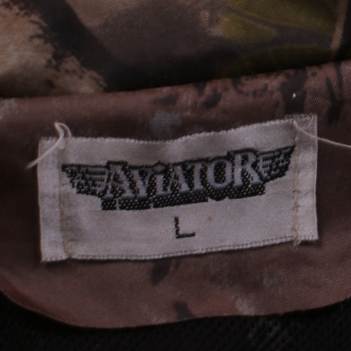 Aviator Men's Brown Camouflage Hooded Waterproof Windbreaker Jacket L