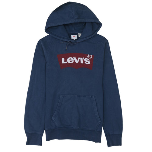 Levi's Men's Blue Pullover Hoodie S Logo Graphic Fleece Sweatshirt
