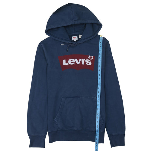 Levi's Men's Blue Pullover Hoodie S Logo Graphic Fleece Sweatshirt