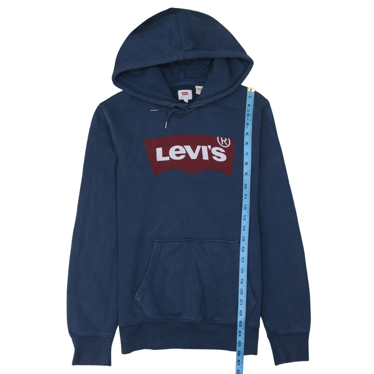 Levi's Men's Blue Pullover Hoodie S Logo Graphic Fleece Sweatshirt