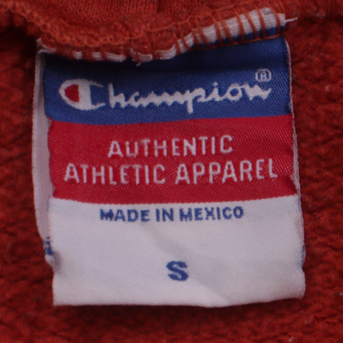 Champion Men's Red Pullover Hoodie S University Graphic Fleece