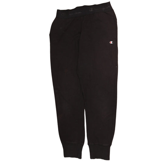Champion Womens Black Jogger Sweatpants M Elastic Waist Logo