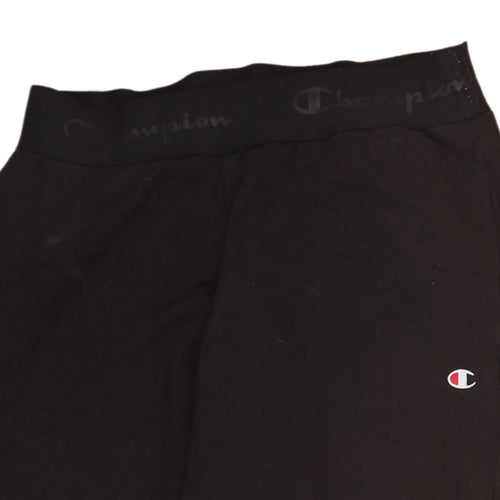 Champion Womens Black Jogger Sweatpants M Elastic Waist Logo