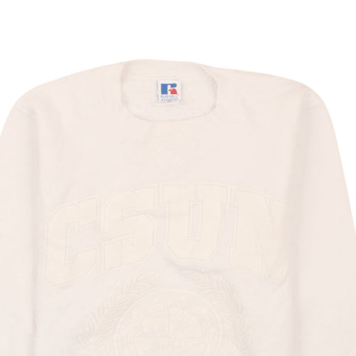 Russell Athletic Women Beige CSUN Pullover Sweatshirt Size S