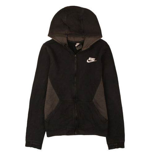 Nike Boys Black XL Full Zip Hoodie Fleece Sweatshirt 158-170cm