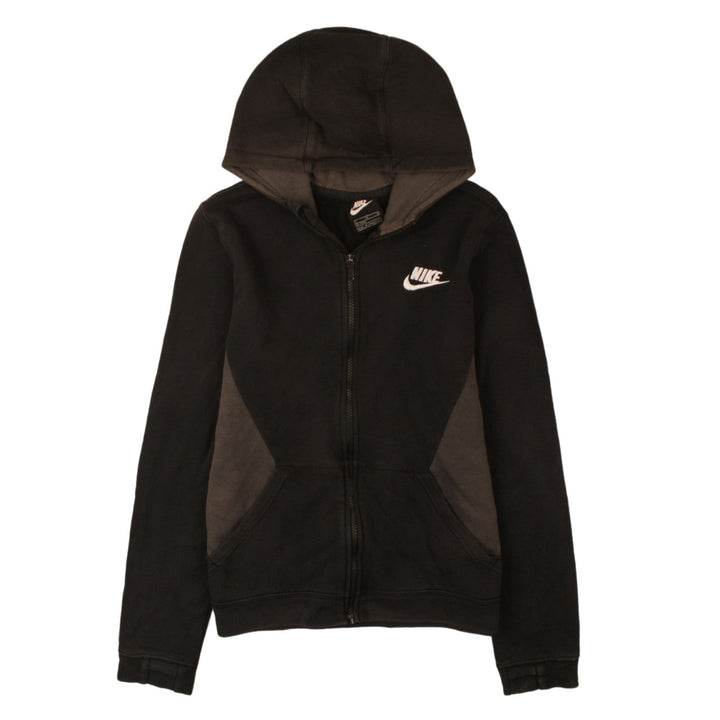 Nike Boys Black XL Full Zip Hoodie Fleece Sweatshirt 158-170cm