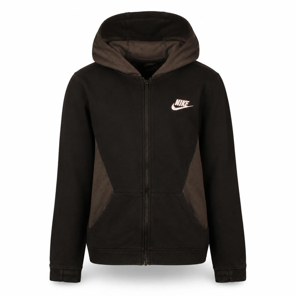 Nike Boys Black XL Full Zip Hoodie Fleece Sweatshirt 158-170cm
