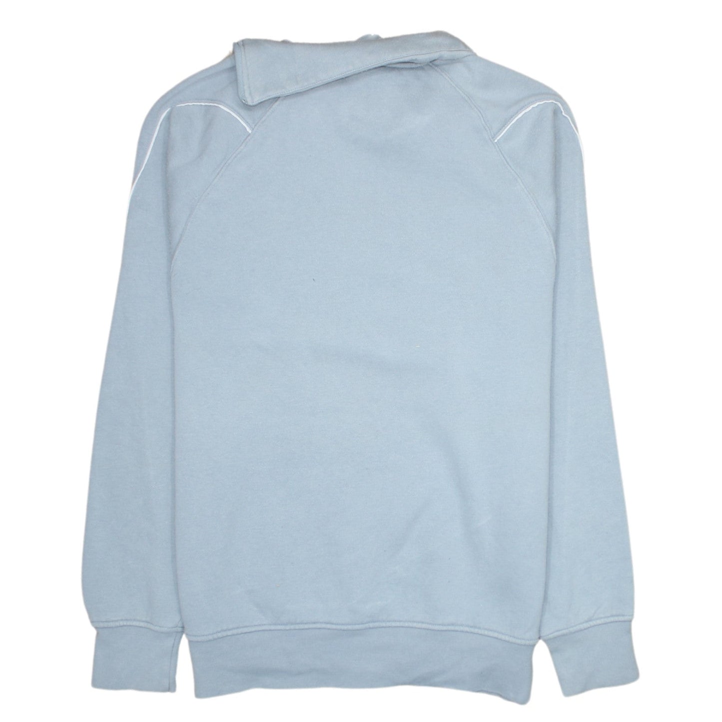Adidas Men Blue 1/4 Zip Pullover Sweatshirt Size S Fleece Logo Top