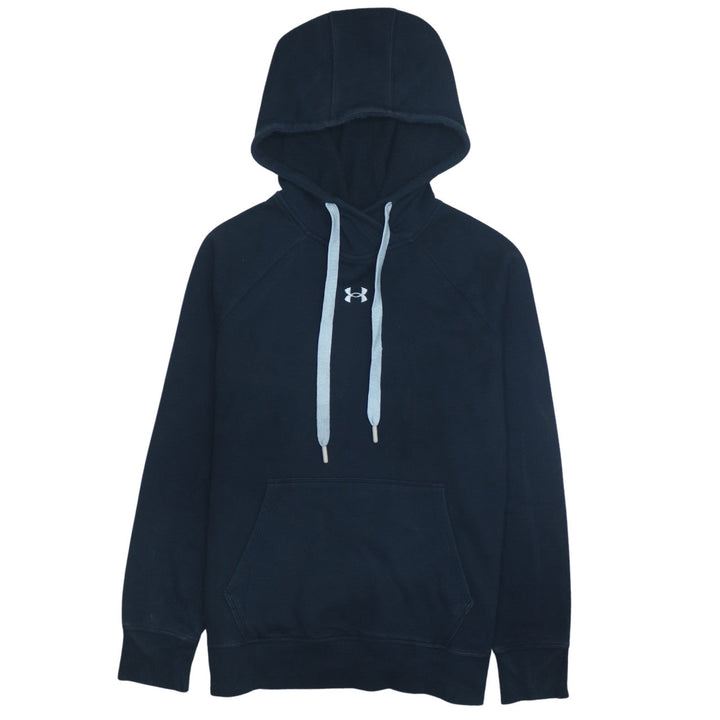 Under Armour Men Blue Pullover Hoodie Size S Relaxed Fleece Sweatshirt