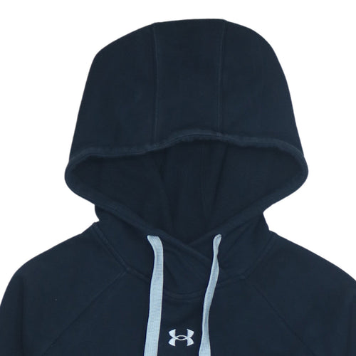 Under Armour Men Blue Pullover Hoodie Size S Relaxed Fleece Sweatshirt