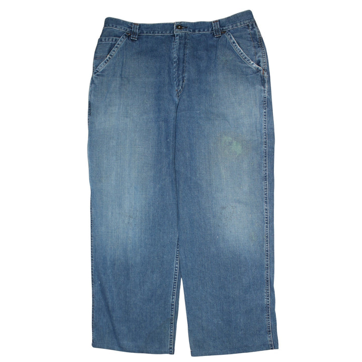 Old Navy Men's Blue Denim Painter's Straight Jeans 38x32 Relaxed Fit