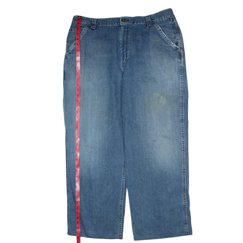 Old Navy Men's Blue Denim Painter's Straight Jeans 38x32 Relaxed Fit