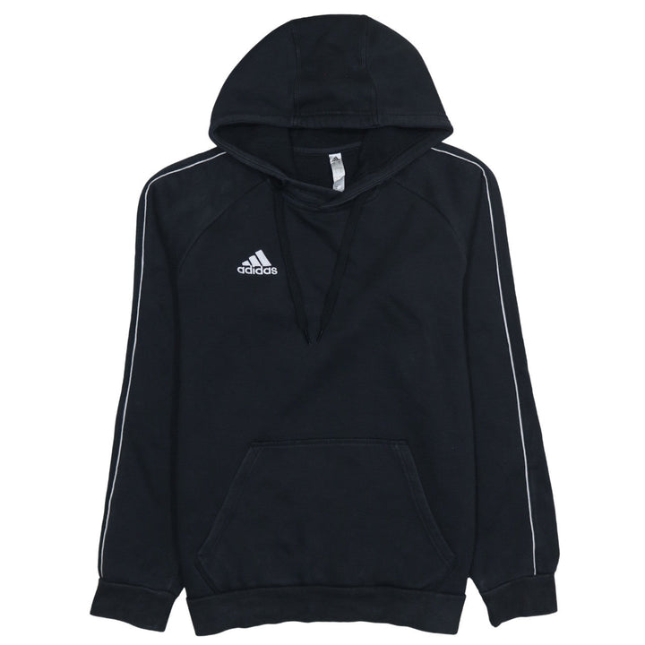 Adidas Mens Black Small Pullover Hoodie with Logo and Drawstring