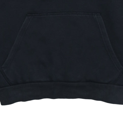 Adidas Mens Black Small Pullover Hoodie with Logo and Drawstring