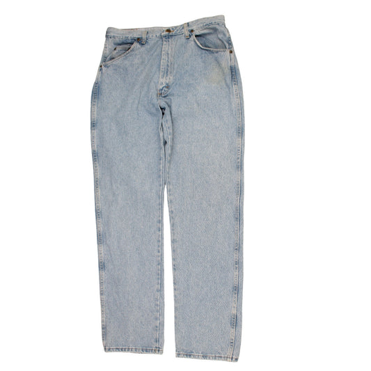 Wrangler Men's Blue Light Wash Straight Denim Jeans 36x32