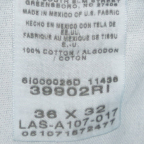 Wrangler Men's Blue Light Wash Straight Denim Jeans 36x32