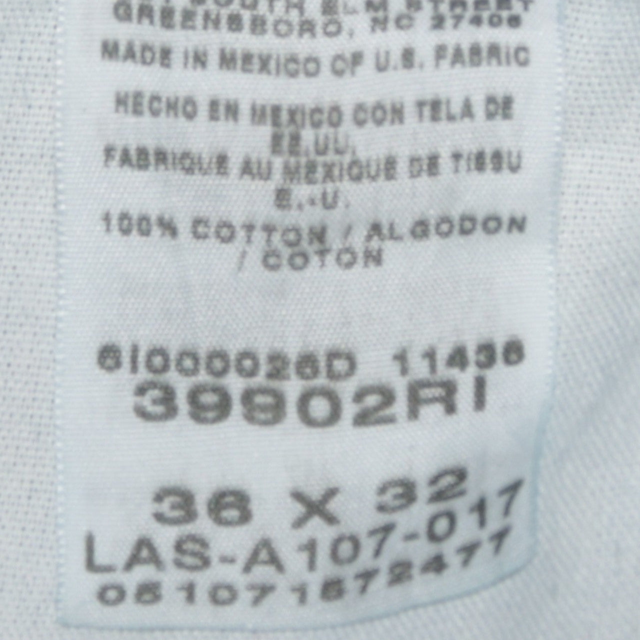 Wrangler Men's Blue Light Wash Straight Denim Jeans 36x32