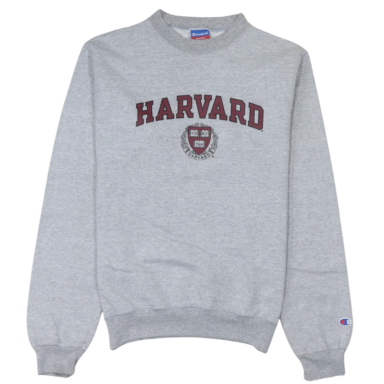 Champion Men’s Grey Harvard Crew Neck Fleece Sweatshirt S