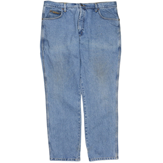 Wrangler Men's Blue 40x32 Regular Fit Straight Denim Jeans