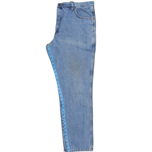 Wrangler Men's Blue 40x32 Regular Fit Straight Denim Jeans