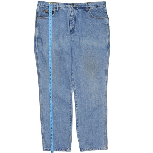 Wrangler Men's Blue 40x32 Regular Fit Straight Denim Jeans