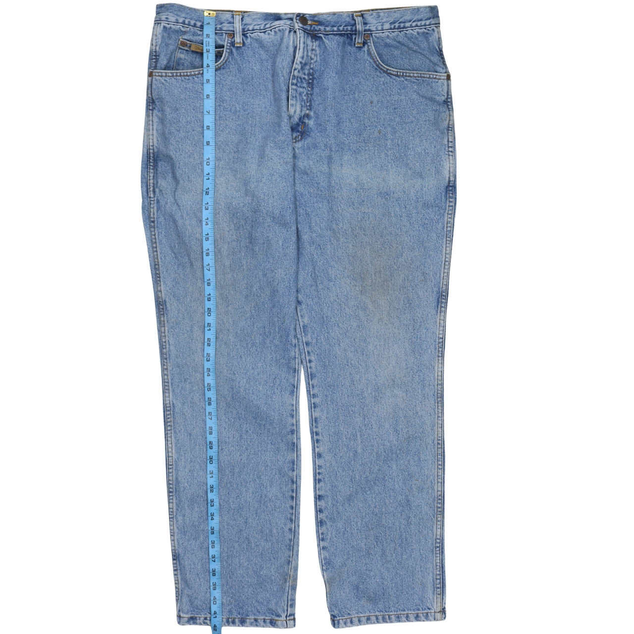 Wrangler Men's Blue 40x32 Regular Fit Straight Denim Jeans