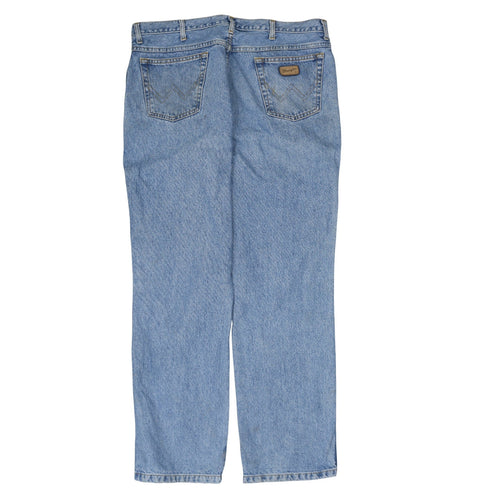 Wrangler Men's Blue 40x32 Regular Fit Straight Denim Jeans